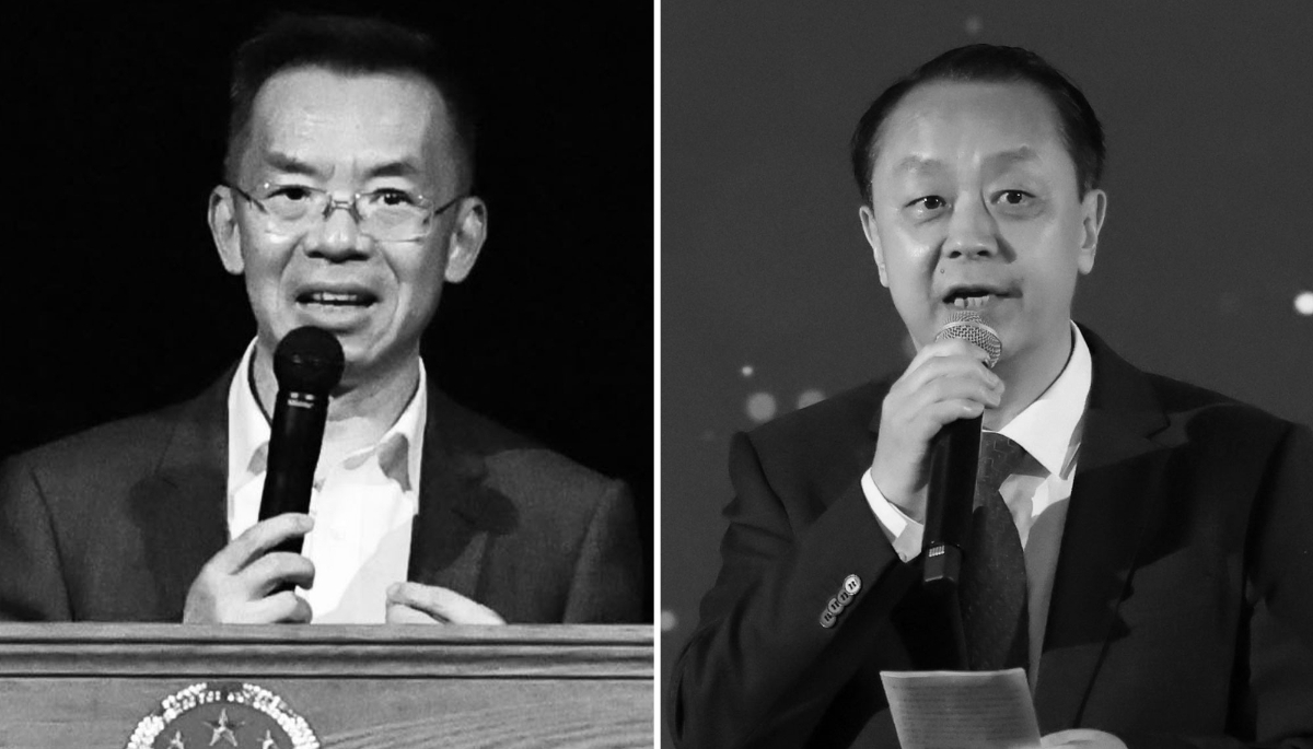 L'ambassadeur de Chine à Paris, Lu Shaye, et le consul général chinois à Marseille, Dong Guangli.