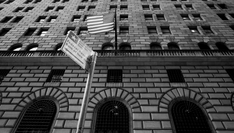 La banque fédérale américaine à New York.