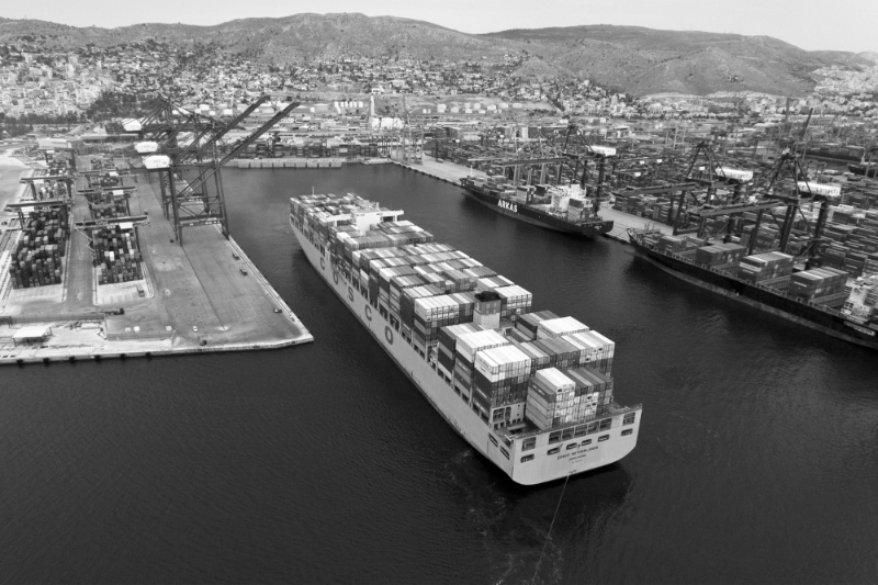 Le terminal à conteneurs du port du Pirée, à Athènes.