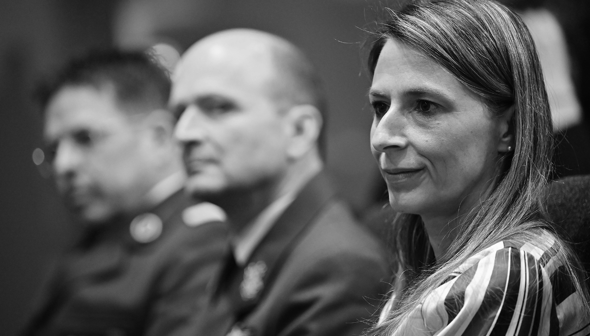 Francisca Bostyn, administratrice générale de la Sûreté de l’État (VSSE) en mars 2024 à Bruxelles.