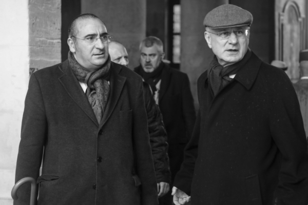 Laurent Nunez (DGSI) et Pierre de Bousquet de Florian, coordonateur national du renseignement. 