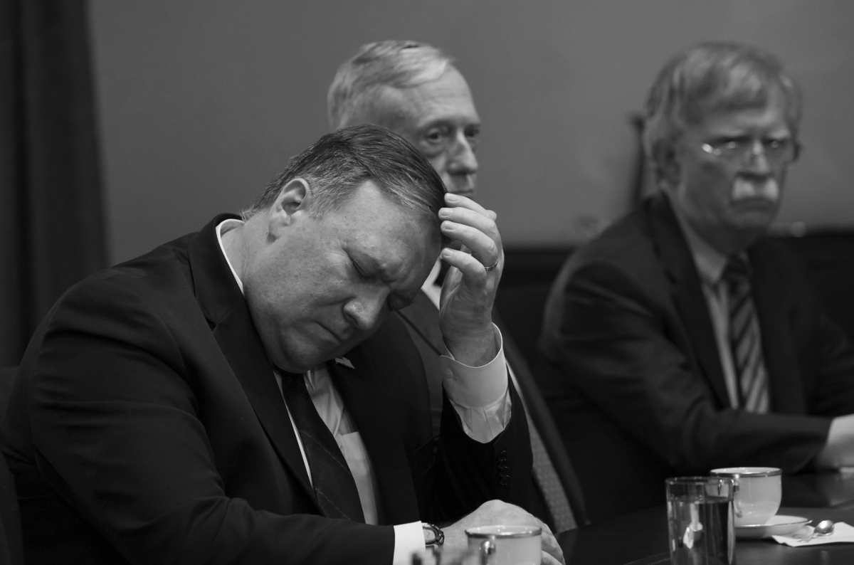 Le secrétaire d'Etat Mike Pompeo avec le patron du Pentagone Jim Mattis.