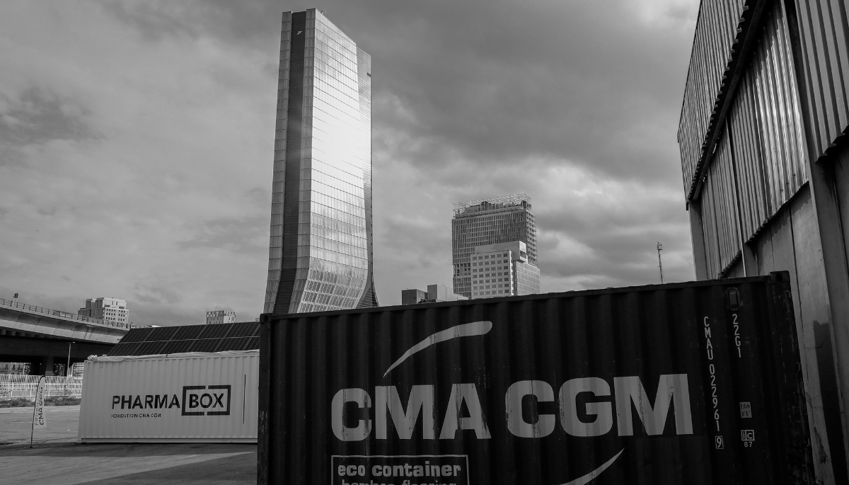 La tour CMA CGM à Marseille (France).