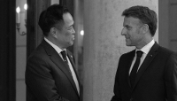 Emmanuel Macron, président de la République française, et Anutin Charnvirakul, premier ministre du royaume de Thaïlande, à l'Élysée, à Paris, le 25 mai 2026.