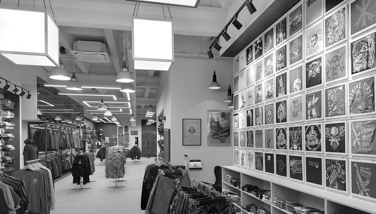Le magasin d’équipements militaires Abrams, à Kiev.