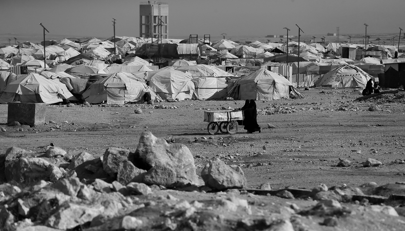 Le camp de réfugiés d'Al-Hol, dans le nord-est de la Syrie.