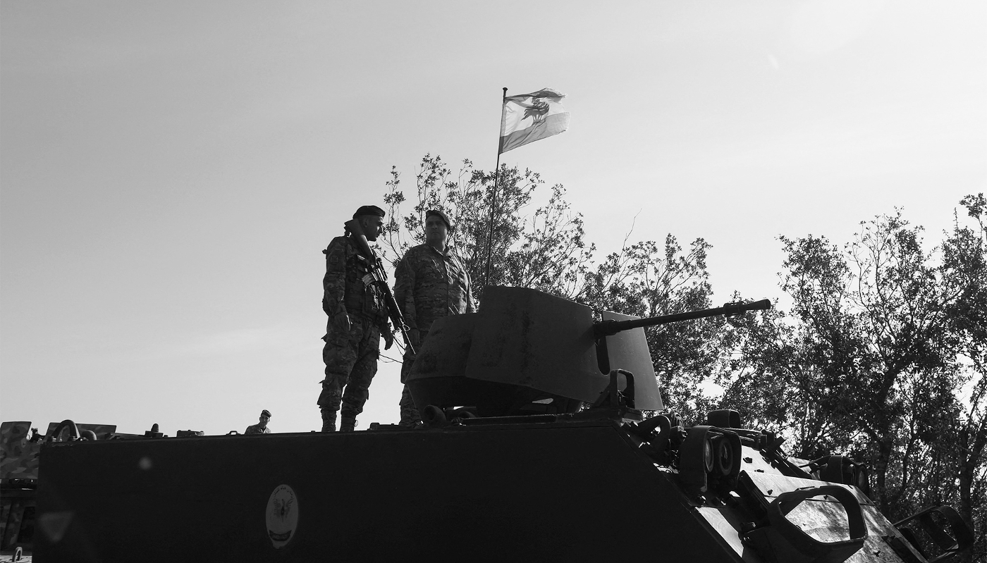 Militaires libanais dans le secteur sud de Litani, à Alma al-Shaab, près de la frontière avec Israël, au sud du Liban, le 28 novembre 2025.