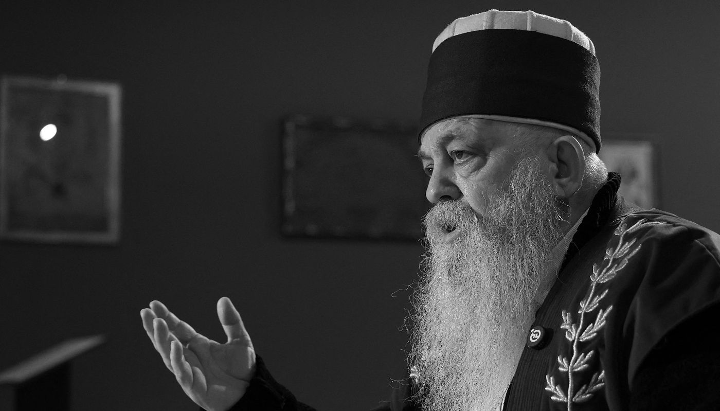 Le chef de file des Bektachis Baba Mondi à Tirana, le 18 février 2025.