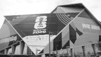Le stade Mercedes-Benz d'Atlanta (Géorgie, États-Unis) accueillera certains matchs de la Coupe du monde 2026.