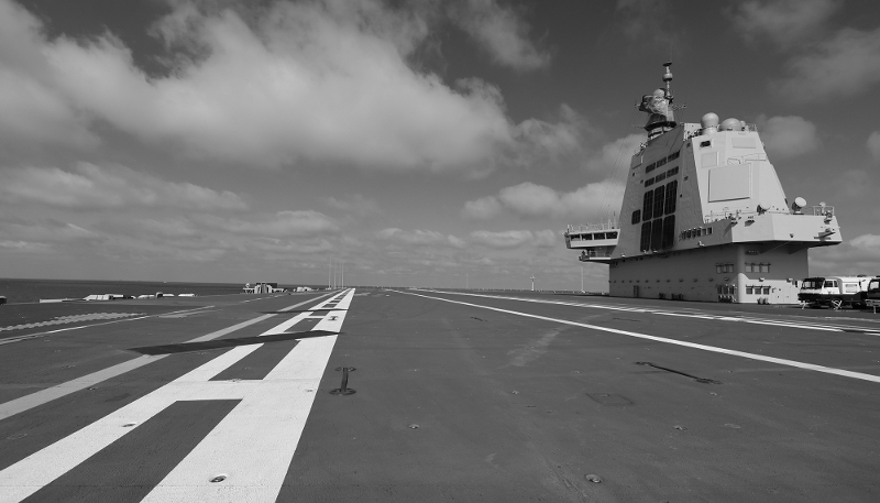 Le porte-avions chinois Fujian lors de ses premiers essais en mer, le 8 mai 2024.