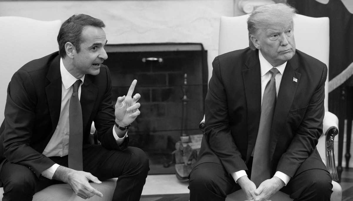 Le premier ministre grec Kyriakos Mitsotakis et le président américain Donald Trump dans le bureau ovale de la Maison blanche à Washington, le 7 janvier 2020.
