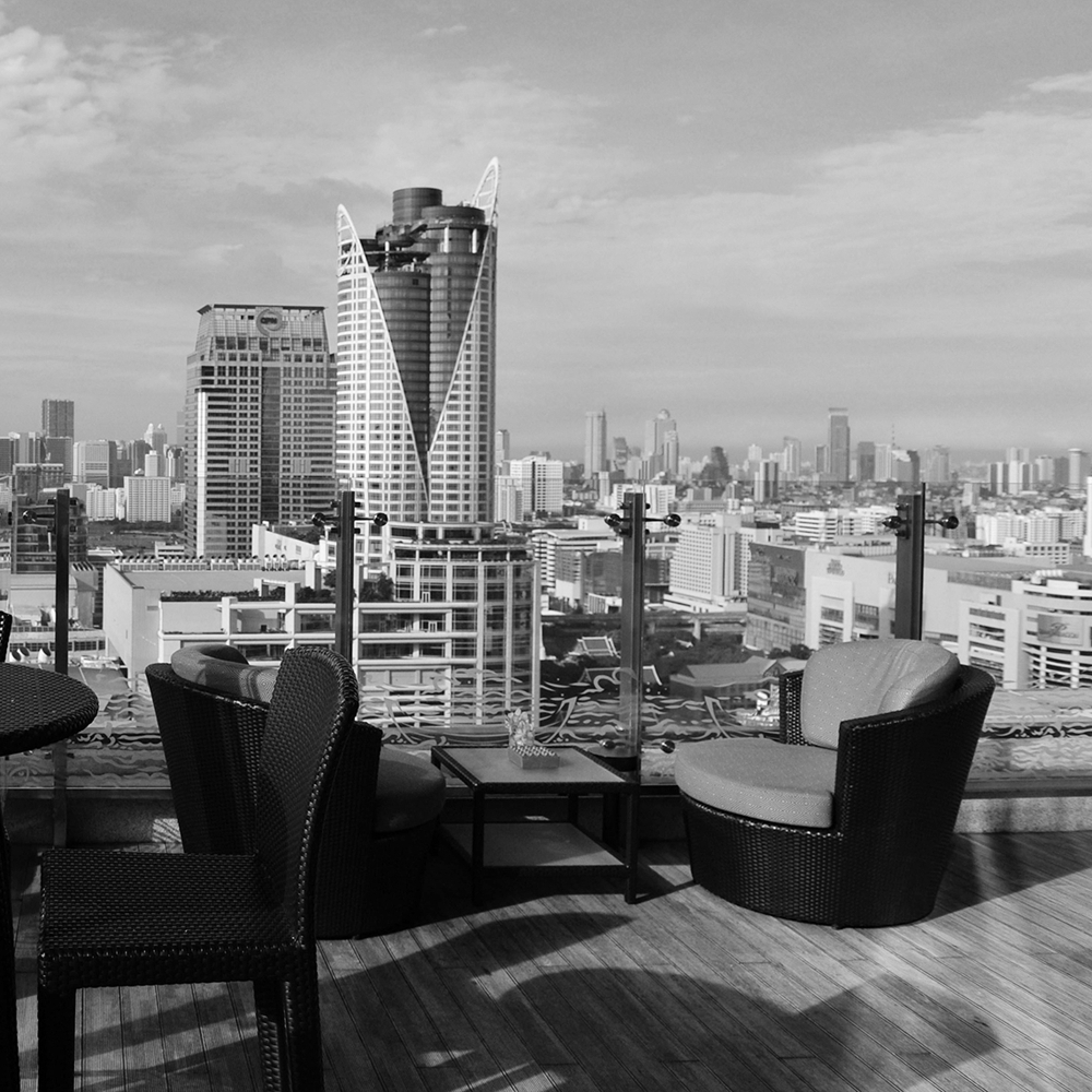 Une vue sur la capitale thaïlandaise, depuis l'hôtel Amari Bangkok.