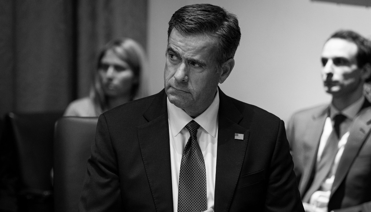 John Ratcliffe, directeur de la CIA, lors d'une réunion du cabinet à la Maison blanche à Washington, DC, le 26 février 2025.