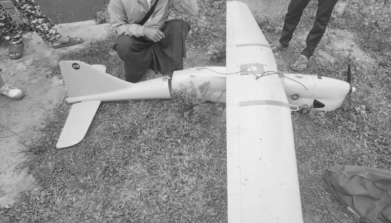 Drone Orlan-30 russe récemment livré par la Russie capturé par les forces d'opposition.