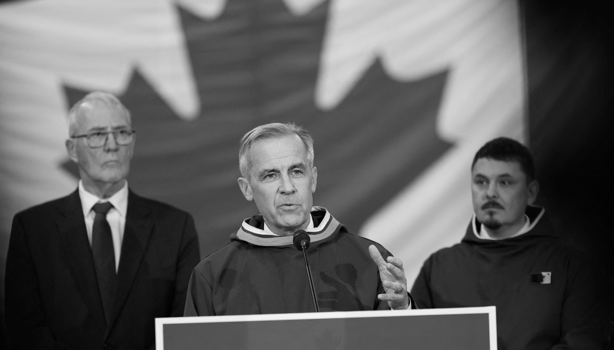 Le premier ministre canadien Mark Carney à Iqaluit, au Nunavut (Canada), le 18 mars 2025.