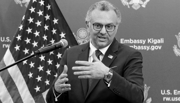 Massad Boulos, le conseiller du président américain pour le Proche-Orient et l'Afrique, ici à Kigali (Rwanda) le 8 avril 2025.