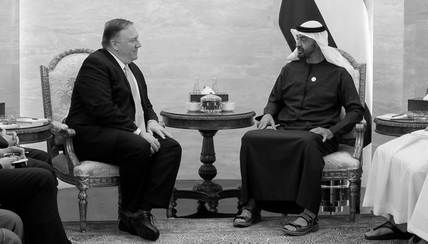 Mike Pompeo et Tahnoon bin Zayed à Abu Dhabi, le 12 janvier 2019.