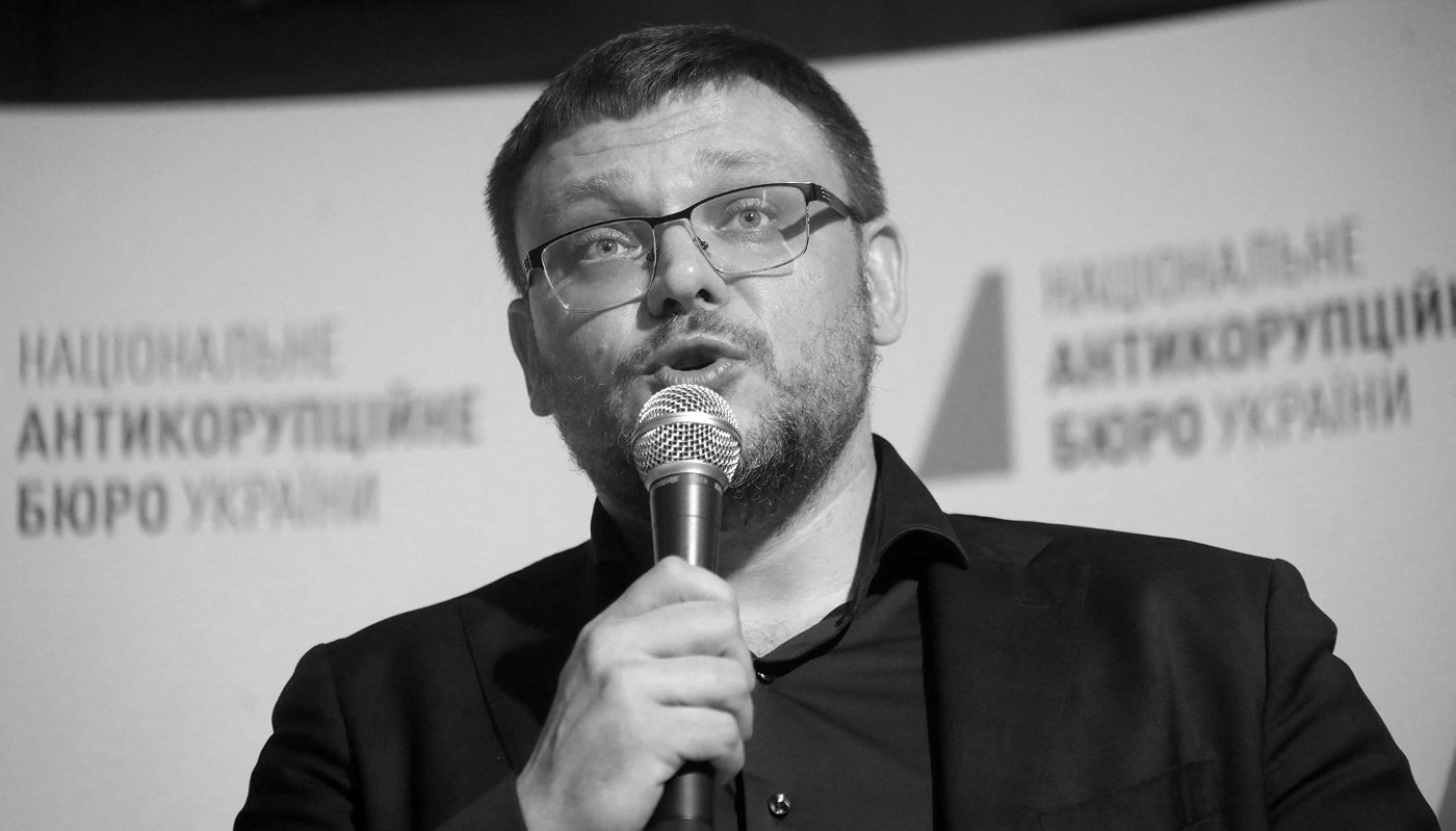 Semen Kryvonos, directeur du Bureau national anticorruption d'Ukraine (NABU), à Kiev, le 12 mai 2026.