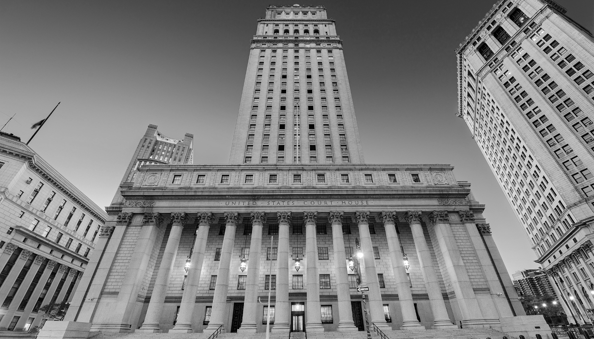 Le tribunal de New York.