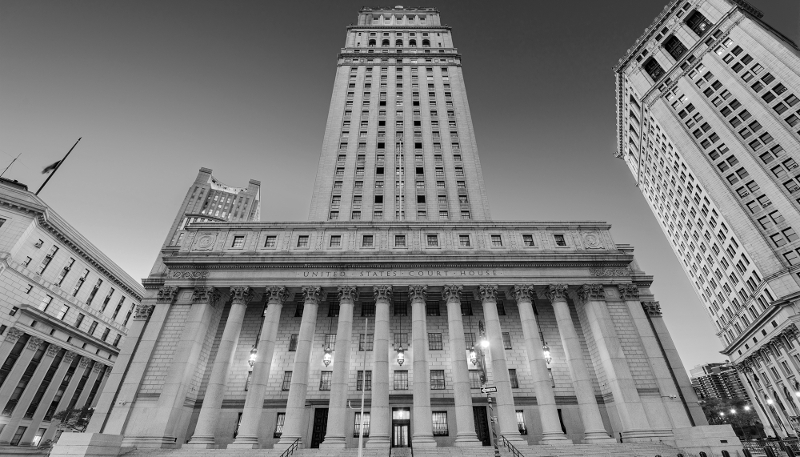 Le tribunal de New York.