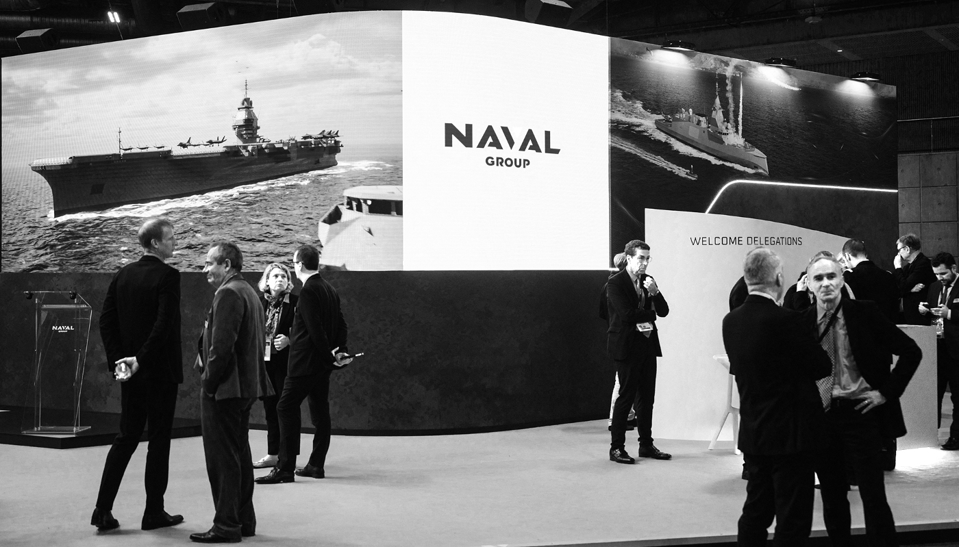 Le strand de Naval Group lors du salon Euronaval qui s'est tenu en octobre 2024.