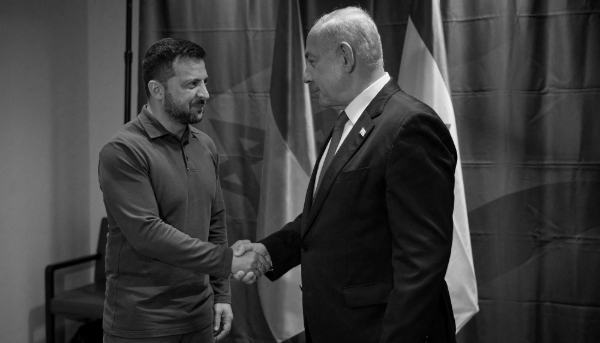 Le président ukrainien Volodymyr Zelensky et le premier ministre israélien Benjamin Netanyahu à New York, le 19 septembre 2023. 
