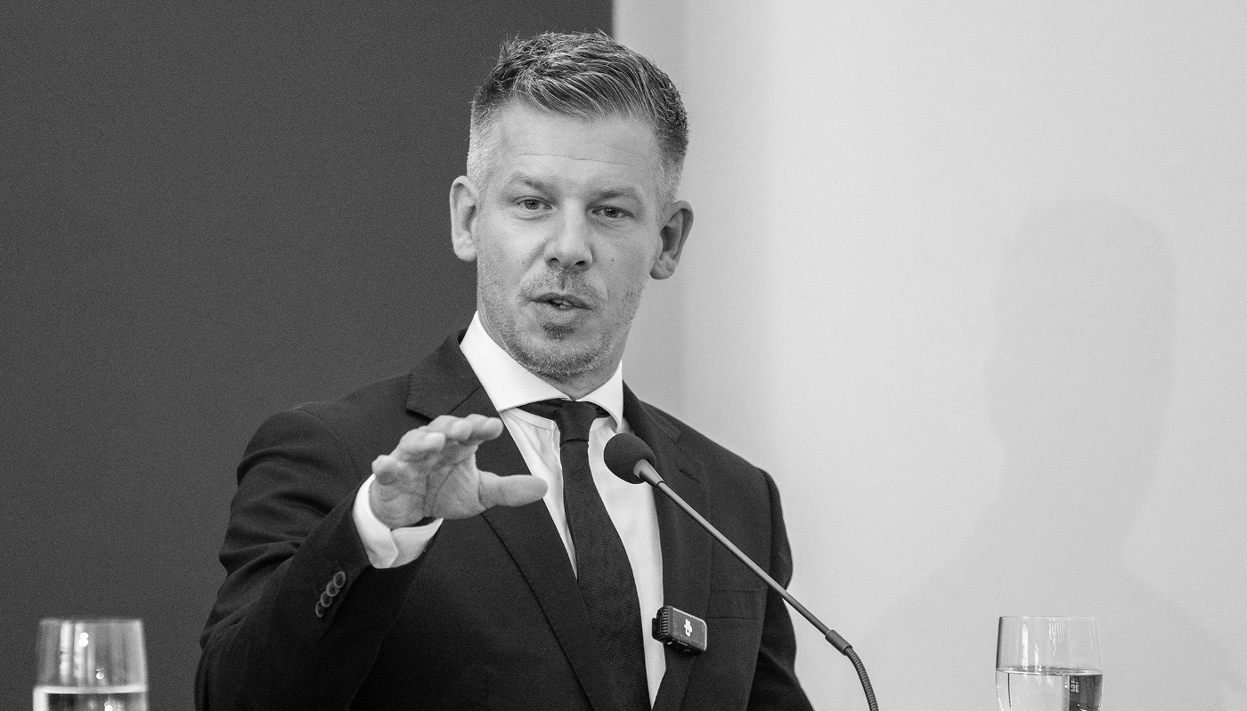 Le premier ministre hongrois, Péter Magyar à Bratislava, en Slovaquie, le 10 septembre 2026.