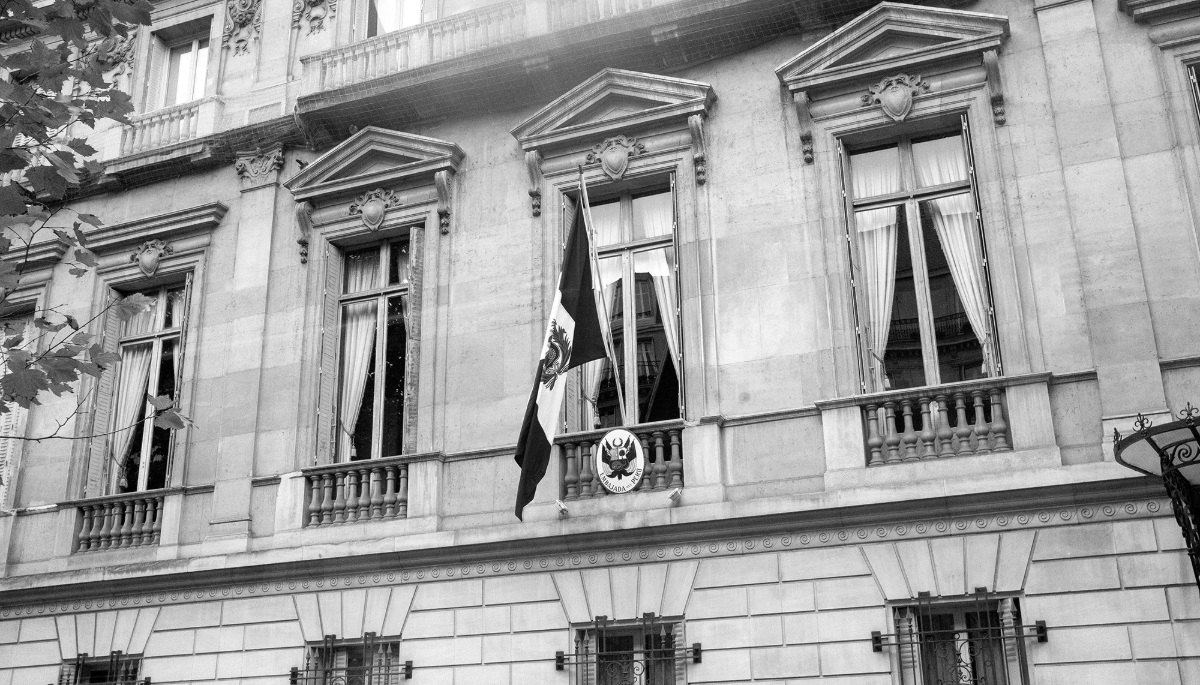 L'ambassade du Pérou, avenue Kléber, dans le 16e arrondissement de Paris, où s'est tenu le concours international de thés.