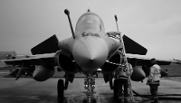 Un avion de chasse Dassault Rafale C à l'aéroport de Montoir-de-Bretagne, près de Saint-Nazaire, le 19 février 2026. 