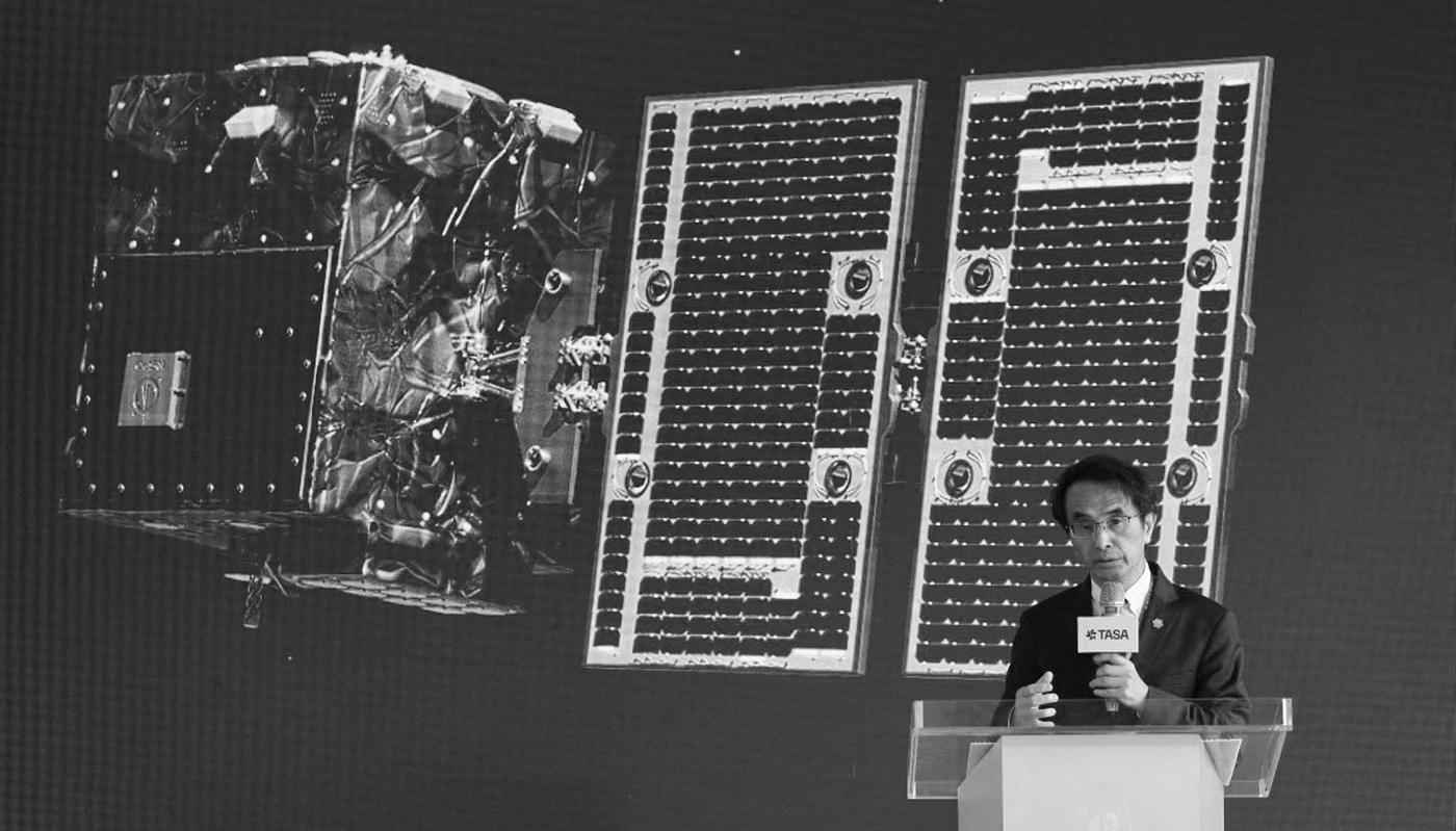 Le directeur général de l'agence spatiale taïwanaise Wu Jong-shinn à Hsinchu, le 14 juillet 2023.
