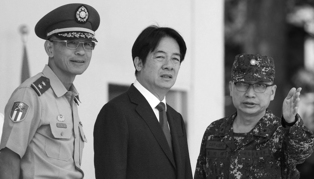 Le président taïwanais Lai Ching-te lors d'une visite de la base militaire de Kaohsiung, Taïwan, le 16 mai 2025.