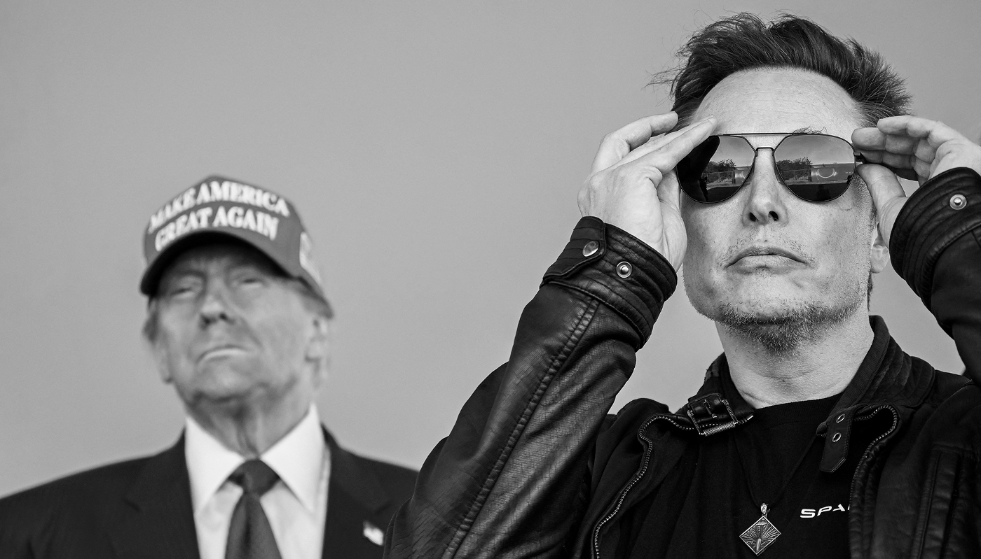 Donald Trump et Elon Musk assistent au lancement du sixième vol d'essai de la fusée SpaceX Starship le 19 novembre 2024 à Brownsville, au Texas.