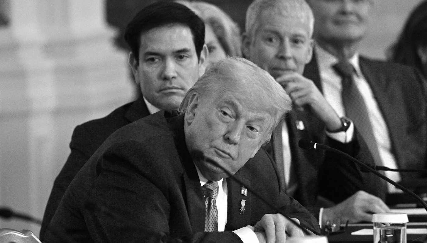Le président américain Donald Trump et le secrétaire d'État Marco Rubio lors d'une réunion avec des dirigeants de compagnies pétrolières américaines à la Maison blanche, le 9 janvier 2026.
