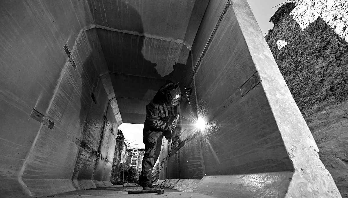 Fortification de la ligne de front côté ukrainien dans le secteur de Zaporijia, 11 mars 2024.