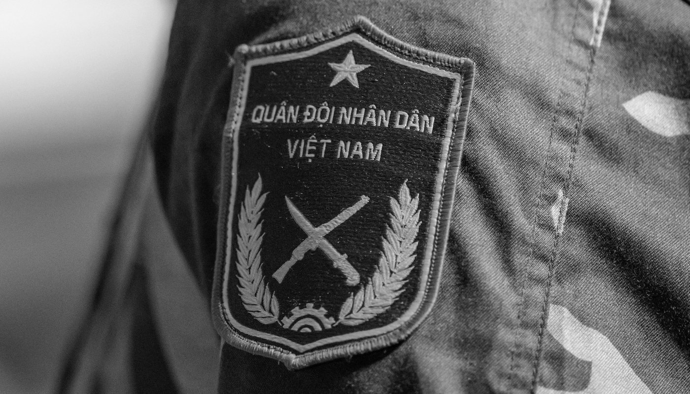 Un écusson de l'Armée populaire du Vietnam.