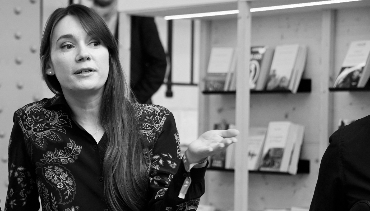 Xenia Fedorova au Festival du livre de Paris, le 12 avril 2025.