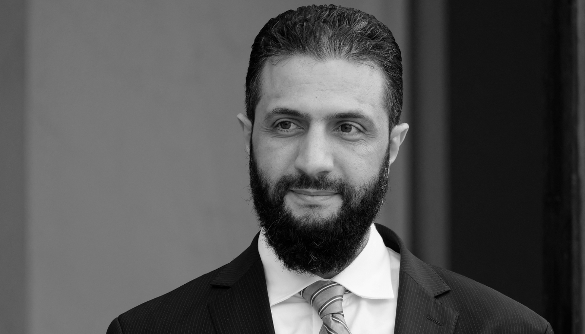 Ahmed Al-Charaa, le président intérimaire des autorités de transition syriennes, à Paris, le 7 mai 2025.