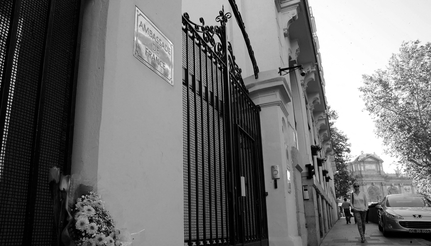 L'ambassade de France à Madrid.