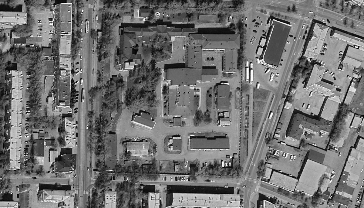Image satellite de l'Institut de recherche anti-peste d'Irkoutsk, en Russie, le 8 mai 2025. 