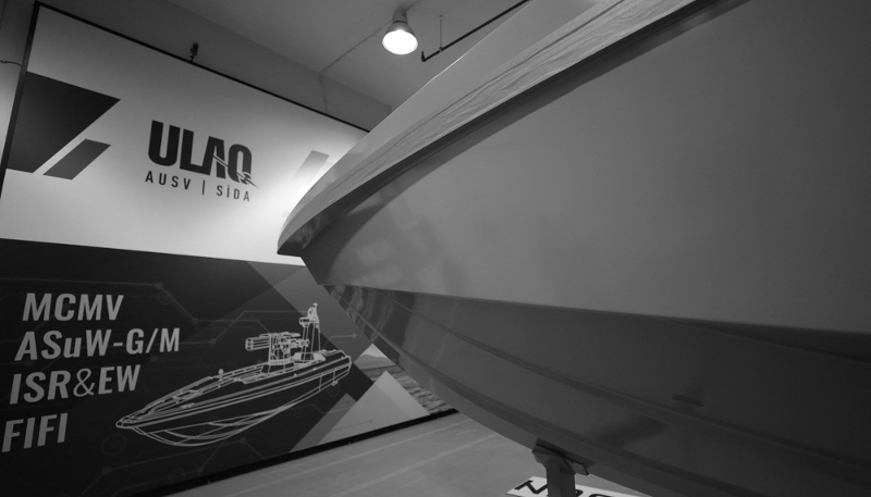 Un prototype de la gamme de drones navals Ulaq développée par Ares Shipyard et Meteksan Defense System présenté à Antalya, en Turquie, le 14 décembre 2020.