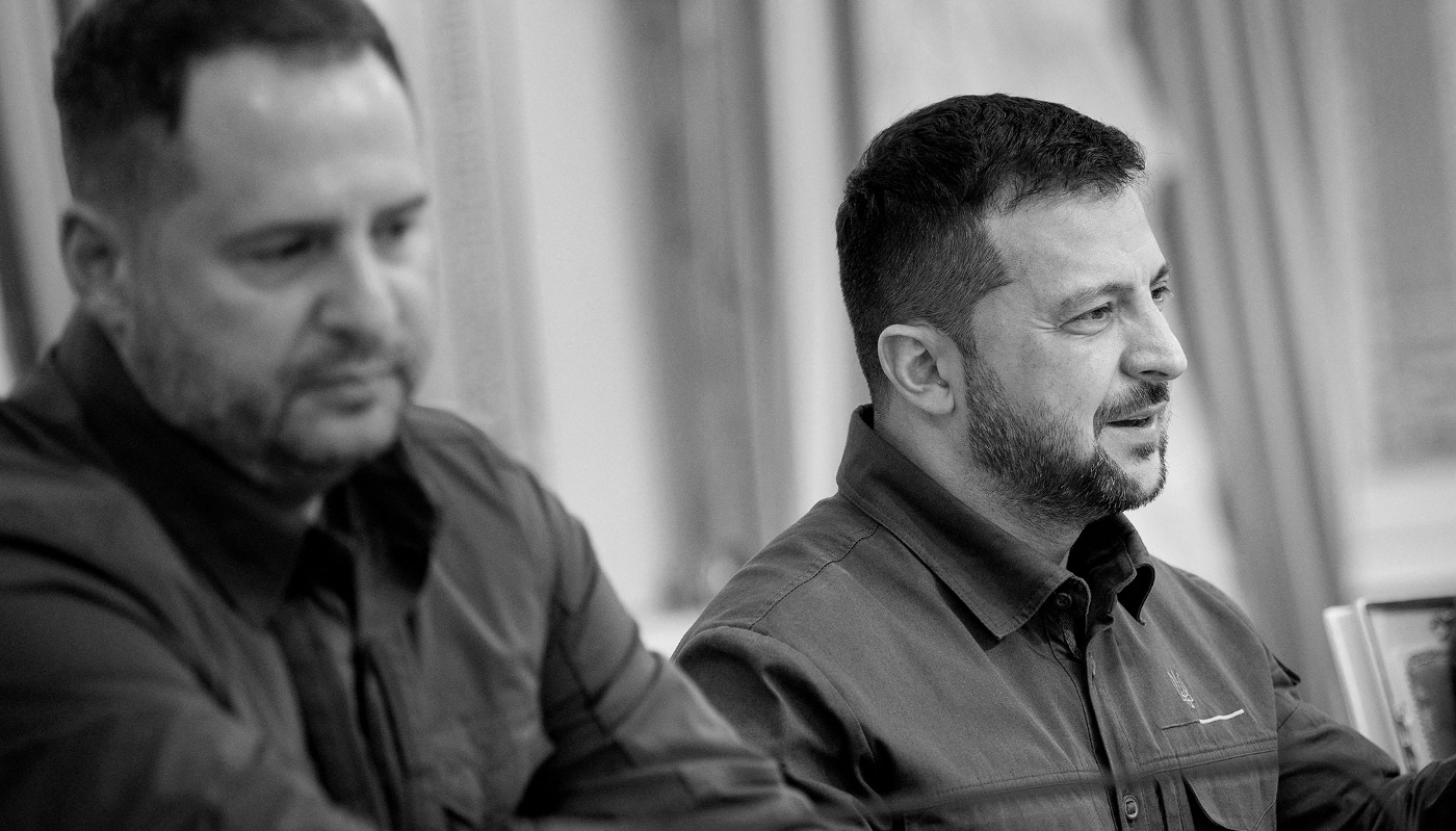 Andriy Yermak, chef du bureau présidentiel ukrainien (Bankova), et Volodymyr Zelensky.