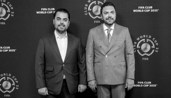 Ramez al-Khayyat (à gauche) et Moutaz al-Khayyat (à droite), lors de la Coupe du monde des clubs de la FIFA 2025, en juillet, aux États-Unis.