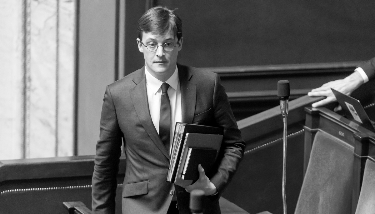 Le député français Sacha Houlié à l'Assemblée nationale, le 8 avril 2025.