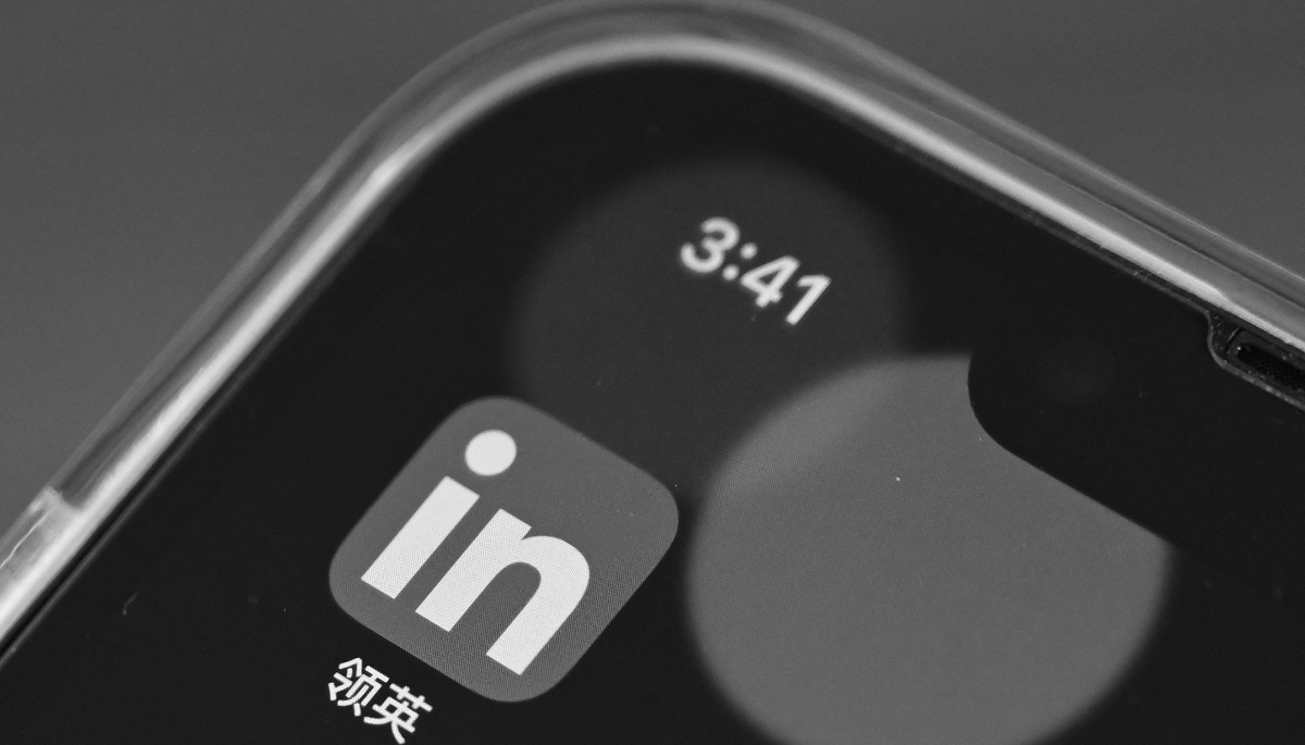 L'application LinkedIn Chine sur un téléphone portable à Pékin, le 15 octobre 2021.