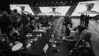 Des délégations étrangères participent à la 14e Rencontre internationale des hauts représentants chargés de superviser les questions de sécurité, à Moscou, le 28 mai 2026. 