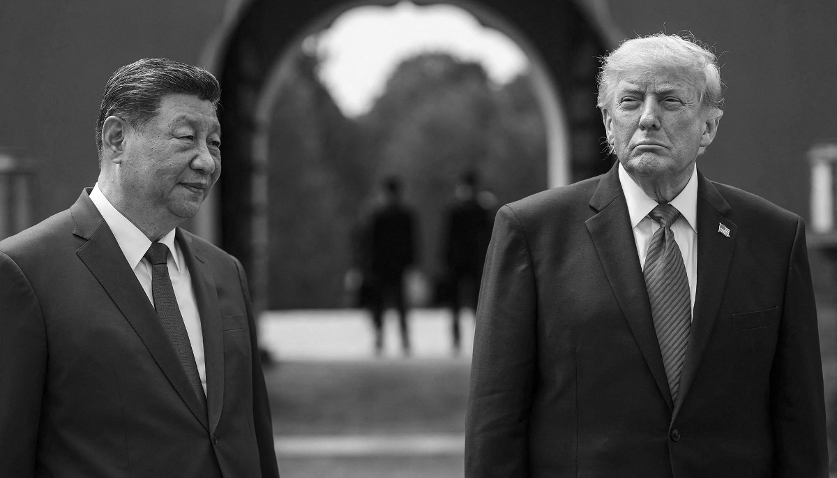 Le président chinois Xi Jinping et son homologue américain Donald Trump à Pékin, le 14 mai 2026.