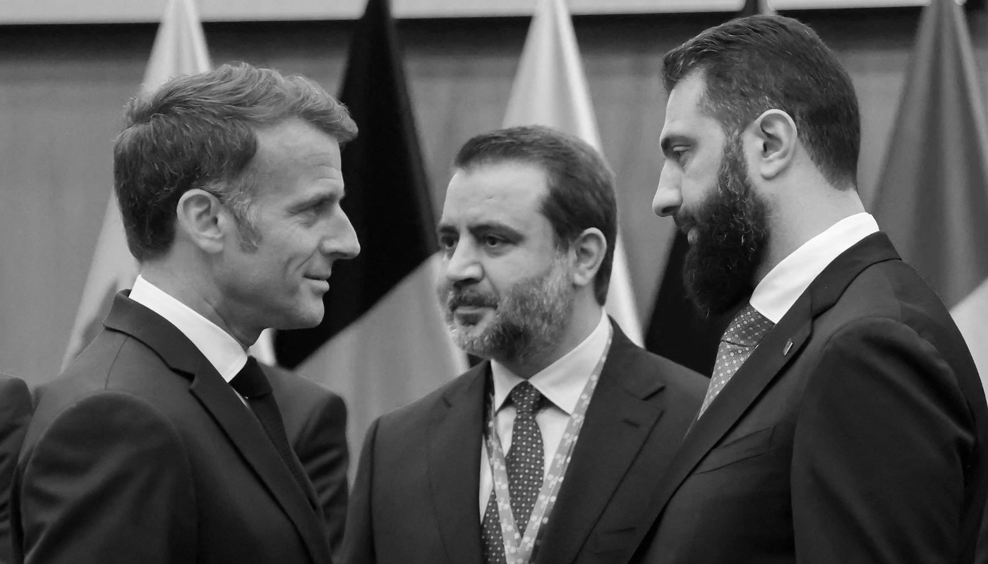 Les présidents français et syrien, Emmanuel Macron et Ahmed al-Charaa, à Chypre, 24 avril 2026.