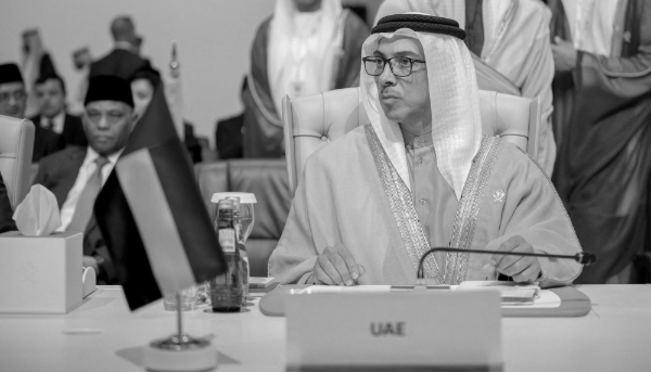 Le vice-président émirati Mansour bin Zayed al-Nahyan, le 15 septembre 2025 à Doha.