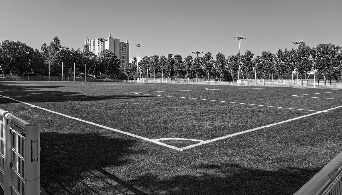 Le stade du parc omnisports Suzanne Lenglen, dans le XVe arrondissement de Paris.
