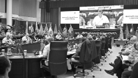 Séance plénière lors de la 55e réunion des dirigeants du Forum des îles du Pacifique à Koror, aux Palaos, le 2 septembre 2026.